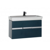 Тумба с раковиной Aquanet Виго 100 сине-серый 183361+168784