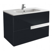 Тумба подвесная Roca Victoria Nord Black Edition 80 ZRU9000097 + раковина 32799C000