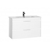 Тумба с раковиной Aquanet Тулон 100 белый 183396+182321