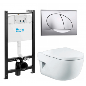 Подвесной унитаз с инсталляцией комплект Roca Meridian-N 893104110