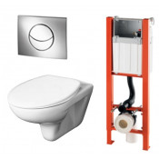 Подвесной унитаз с инсталляцией комплект Wirquin EASY 55721118+Luna 50975041+ Roca Mateo 346200000