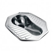 Унитаз напольный MOEFF "Чаша Генуя" из нержавеющей стали MF-413