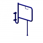 Поручень для инвалидов Инва для унитаза напольно-настенный с бумагодержателем ПУН-01.02.775.110.890.Н