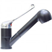 Смеситель локтевой Fonten 4006-13-050 с выдвижной лейкой Чёрный