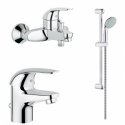 Комплект / Набор смесителей Grohe 3 в 1 Euroeco 121637