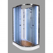 Душевая кабина Deto EM 1511 L N с LED-подсветкой и гидромассажем