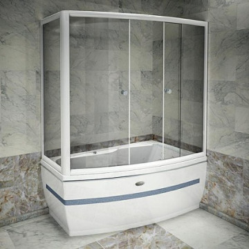 Шторка на ванну Радомир Аризона прозрачная 1-08-1-0-0-0180