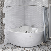 Карниз для шторы на ванну Радомир Филадельфия хром 1-12-2-0-0-042