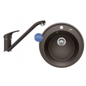 Комплект мойка Blanco Riona 45 и смеситель Blanco Daras Silgranit, кофе 521401D2