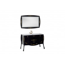 Комплект мебели Aquanet Виктория 120 черный/золото