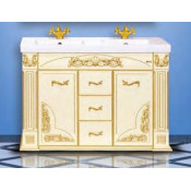 Тумба с раковиной Misty Барокко 120 с 3 ящиками, цвет белый