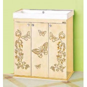 Тумба с раковиной Misty Бабочка Lux 75 прямая