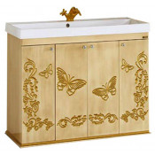 Тумба с раковиной Misty Бабочка Lux 120 прямая