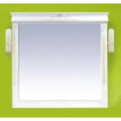 Зеркало Misty Астория Gold 120, цвет белый глянцевый