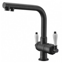 Смеситель Zorg Clean Water ZR 328 YF-BL-METALL для кухни под фильтр, цвет черный металл