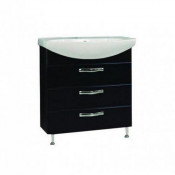 Тумба с раковиной Акватон Ария 80 Н 1A1413K0AA950 черный глянцевый