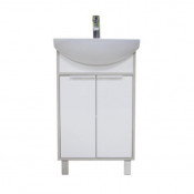 Тумба с раковиной Акватон Рико 50 1A2124K1RIB90 белый/ясень фабрик