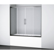 Стеклянная шторка для душа WasserKRAFT Amper 29S02-170 раздвижная, двухстворчатая 170х150