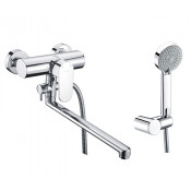 Смеситель WasserKRAFT DONAU 5302L для ванны и душа с длинным поворотным изливом 35 см, хром