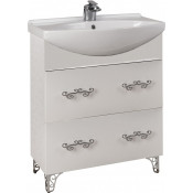 Тумба с раковиной Bellezza МАРГАРИТА 75, напольная, цвет - белый