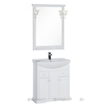 Комплект мебели для ванной Aquanet Лагуна 75 белый 175444