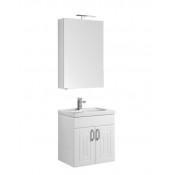 Комплект мебели для ванной Aquanet Рондо 60 белый, зеркало камерино 195700