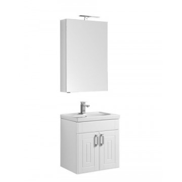 Комплект мебели для ванной Aquanet Рондо 60 белый, зеркало камерино 195700