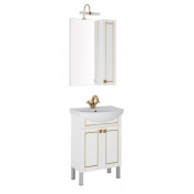 Комплект мебели для ванной Aquanet Честер 60 белый/золото 186335