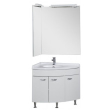 Комплект мебели для ванной Aquanet Корнер 89 L белый 161232
