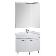 Комплект мебели для ванной Aquanet Корнер 89 R белый 161298