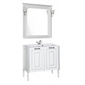 Комплект мебели для ванной Aquanet Паола 90 белый/серебро 186391