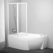 Шторка для ванны Ravak Supernova VSK2 Rosa 160,  левая, белая/раин 76L9010041