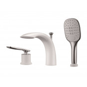 Смеситель для ванны с душем врезной Timo Helmi 4010/00-16Y хром-белый