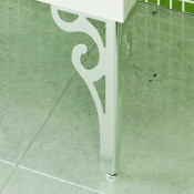 Комплект ножек декоративных Comforty 2 шт. (хром) к тумбе-умывальнику Римини 60,80 (фигурные)