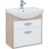 Тумба с раковиной Aquanet Грейс 65 дуб сонома/белый 198377+182642