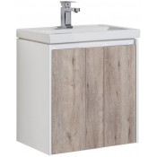 Тумба с раковиной Aquanet Клио 60 дуб кантри/белый 195719 + 187812
