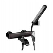 Смеситель Paini Lady 89YO105 для ванны и душа с душевым гарнитуром, черный матовый