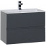 Тумба с раковиной Aquanet Алвита 70 серый антрацит 183992+182523 (213093)