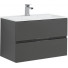 Тумба с раковиной Aquanet Алвита 80 серый антрацит 215120+187094