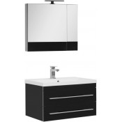 Комплект мебели Aquanet Верона 75 черный подвесной 2 ящика 231033