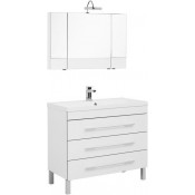 Комплект мебели Aquanet Верона 100 белый напольный 3 ящика 230322