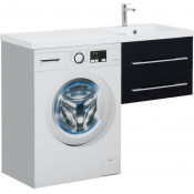 Тумба с раковиной подвесная Aquanet Верона 120 R черный  2 ящика 239943 57 см