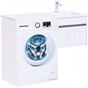 Тумба с раковиной Aquanet Токио 120 R белый подвесная, 1 ящик 239213 48 см