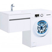 Тумба с раковиной Aquanet Токио 120 L белый подвесная, 1 ящик 239212