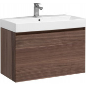 Тумба с раковиной Aquanet Нью-Йорк 85 орех 203947 + 198208 