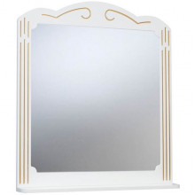 Зеркало Bellezza Кантри 105 белое / патина золото