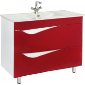 Тумба c раковиной Bellezza Эйфория 100 Красная