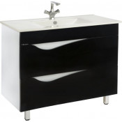 Тумба c раковиной Bellezza Эйфория 100 Черная