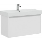 Тумба с раковиной Aquanet Nova Lite 90 белый (1 ящик) 242257 + 242906