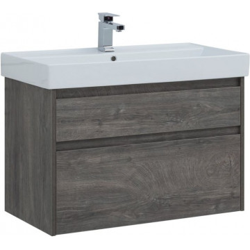 Тумба с раковиной Aquanet Nova Lite 90 дуб рошелье (2 ящика)  242267 + 242906